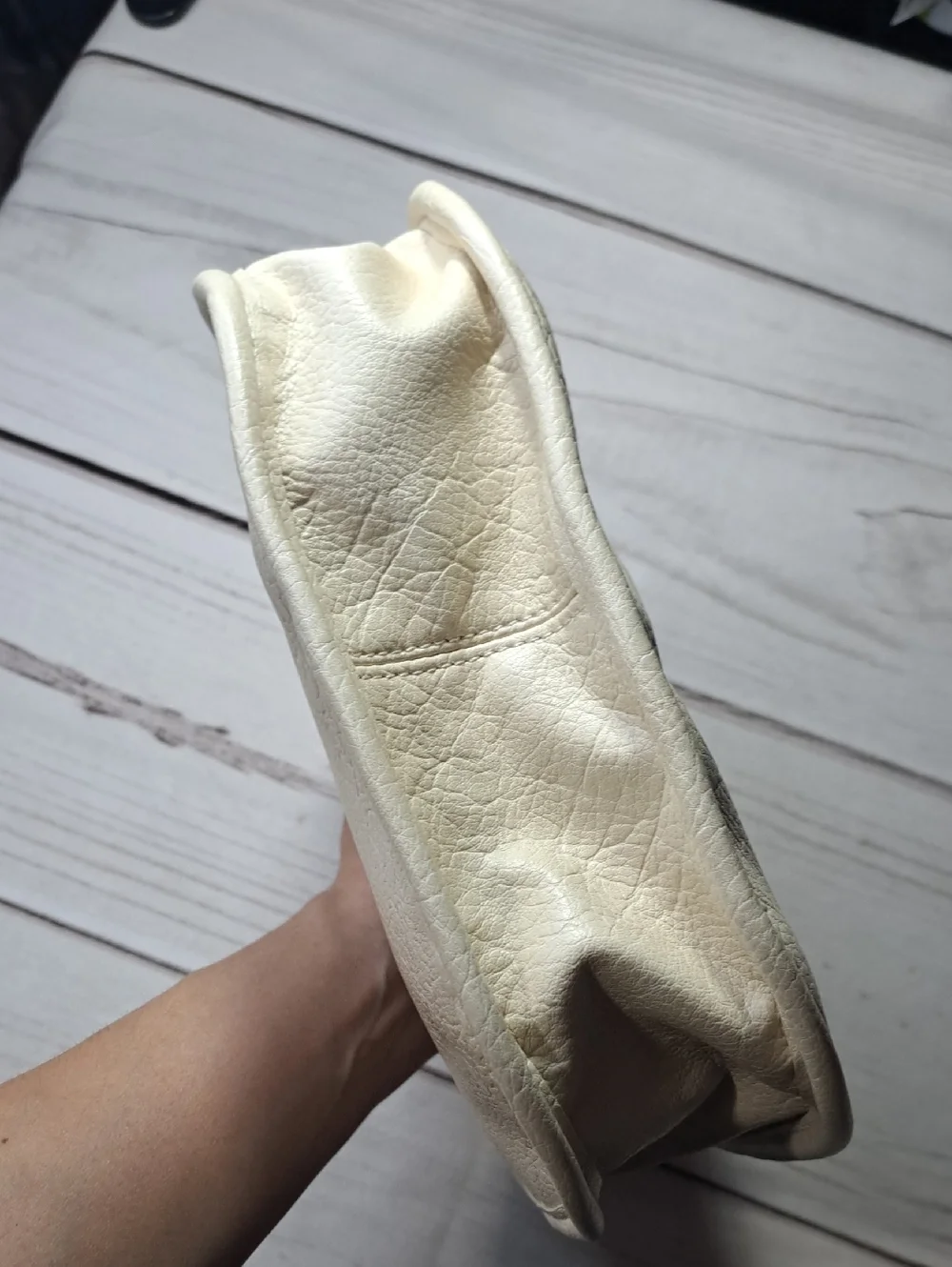 Crown Vintage Cream Crossbody Bag